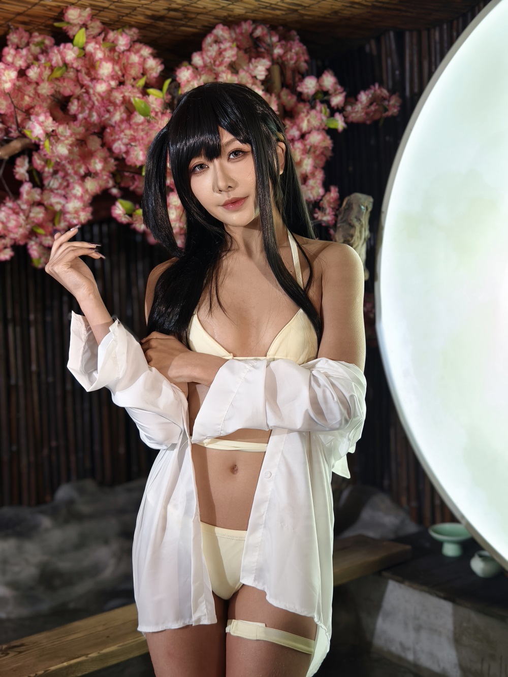 源纱希喵喵喵-摄影会返图-大凤泳衣[68P] COS网红博主 预览1图