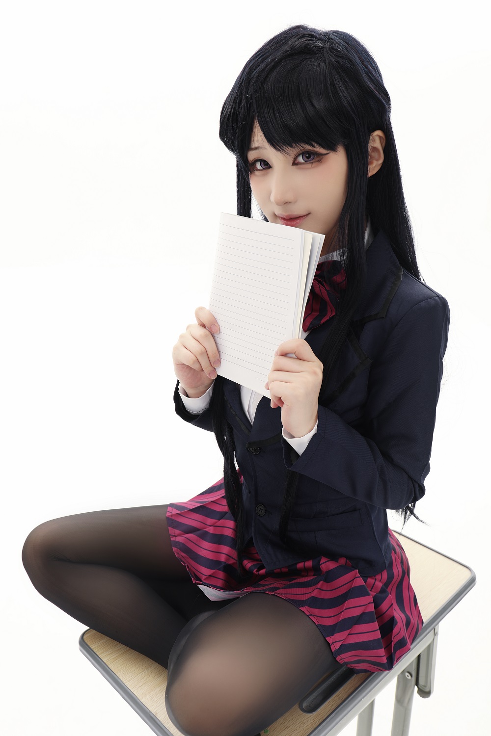 幼愛Yume-古见同学有交流障碍症-古见硝子校服[60P] COS网红博主 预览1图