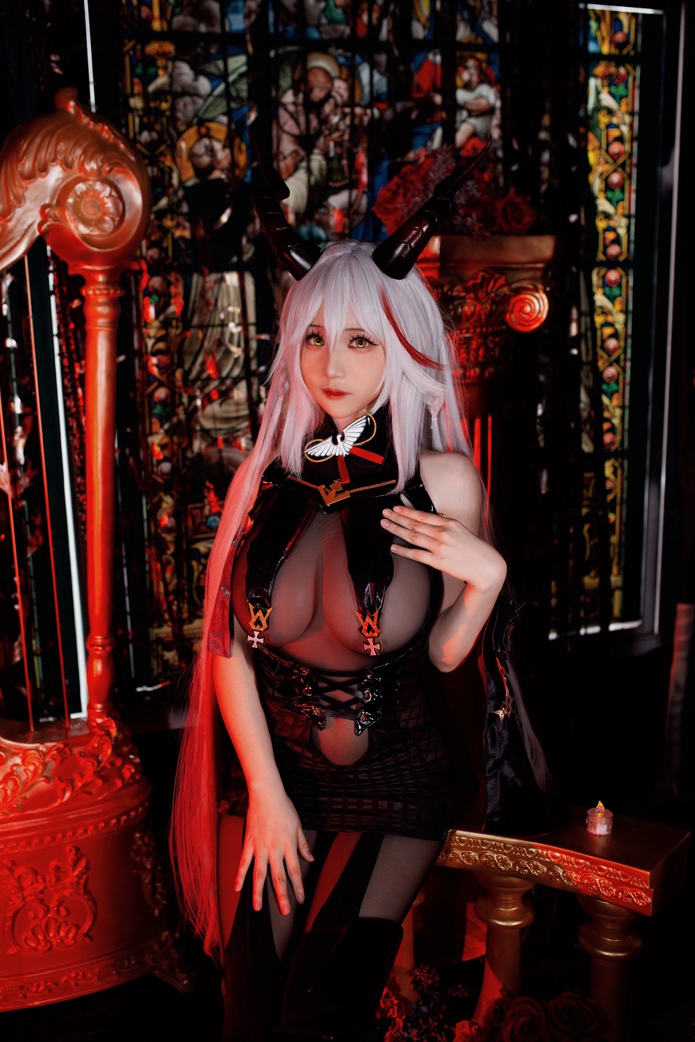 幼愛Yume-碧蓝航线-埃吉尔[17P] COS网红博主 预览1图