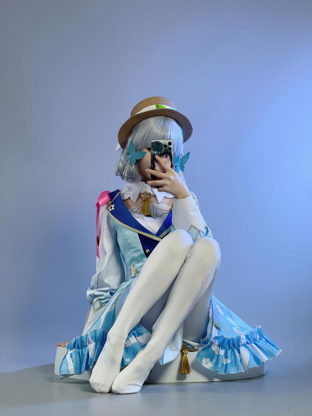 幼愛Yume-原神-神里绫华[47P] COS网红博主 预览2图