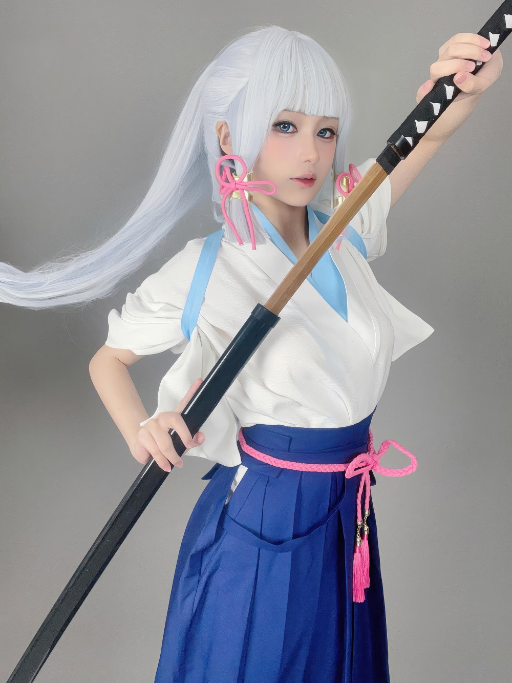 幼愛Yume-原神-神里绫华[47P] COS网红博主 预览1图