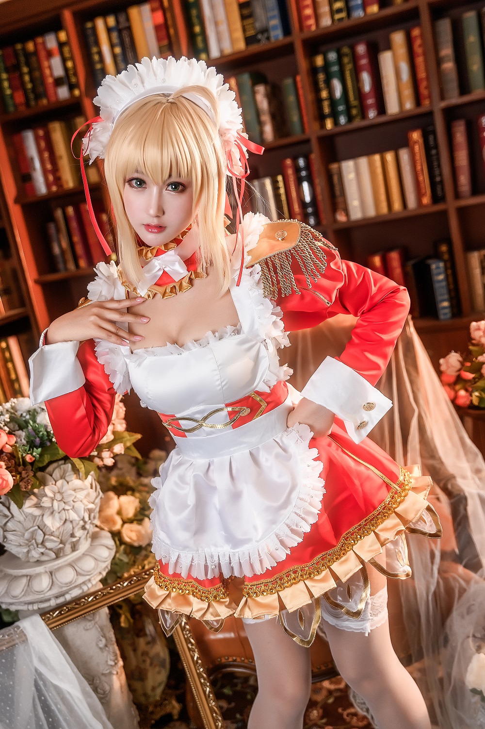 羽生三未-FGO-尼禄同人女仆[34P] COS网红博主 预览2图