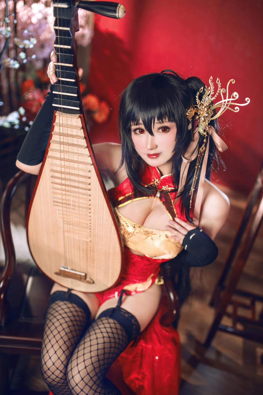 羽生三未-碧蓝航线-大凤旗袍[21P] COS网红博主 预览1图
