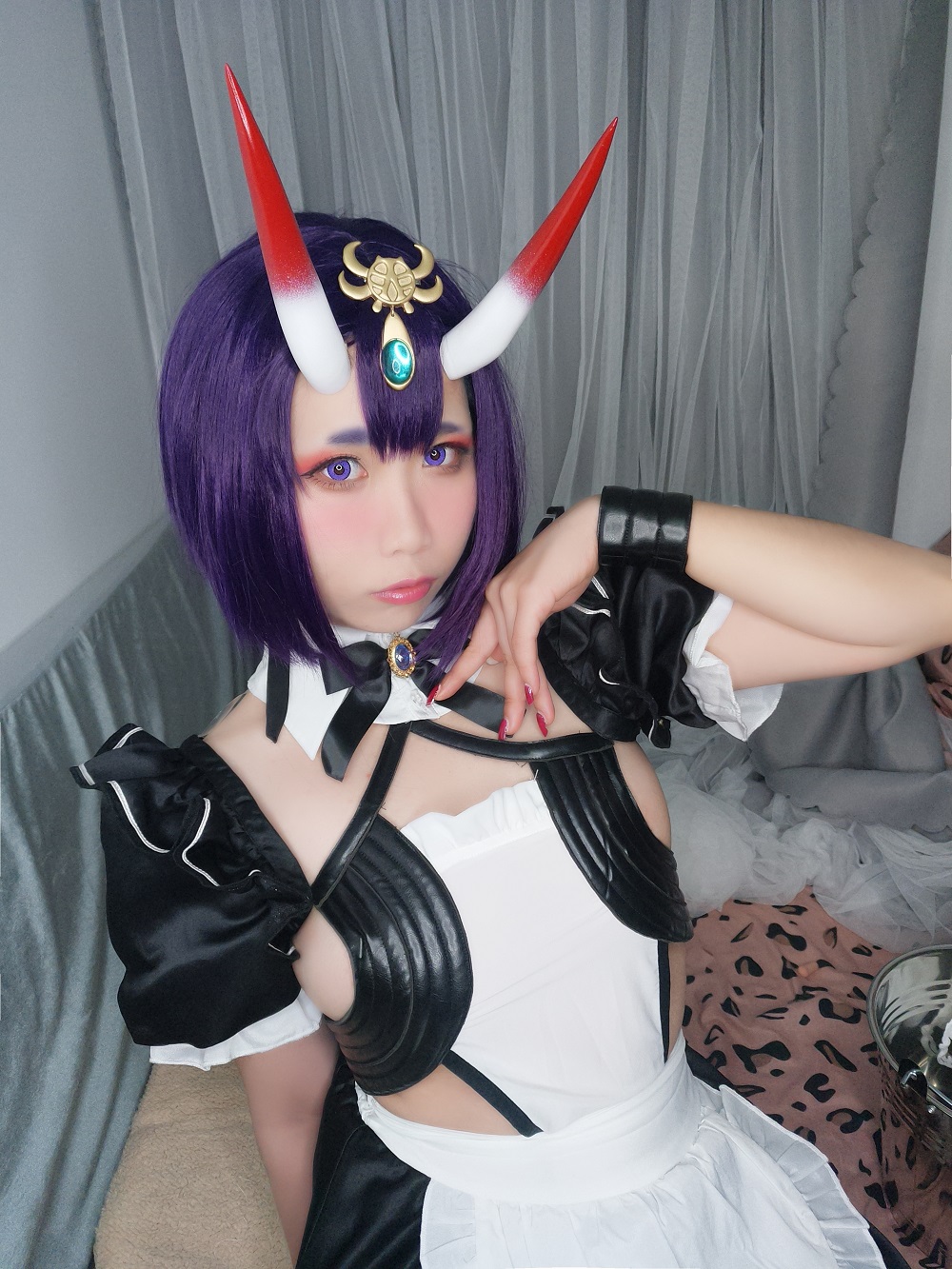贞子蜜桃-FGO-酒吞童子女仆[20P] COS网红博主 预览1图
