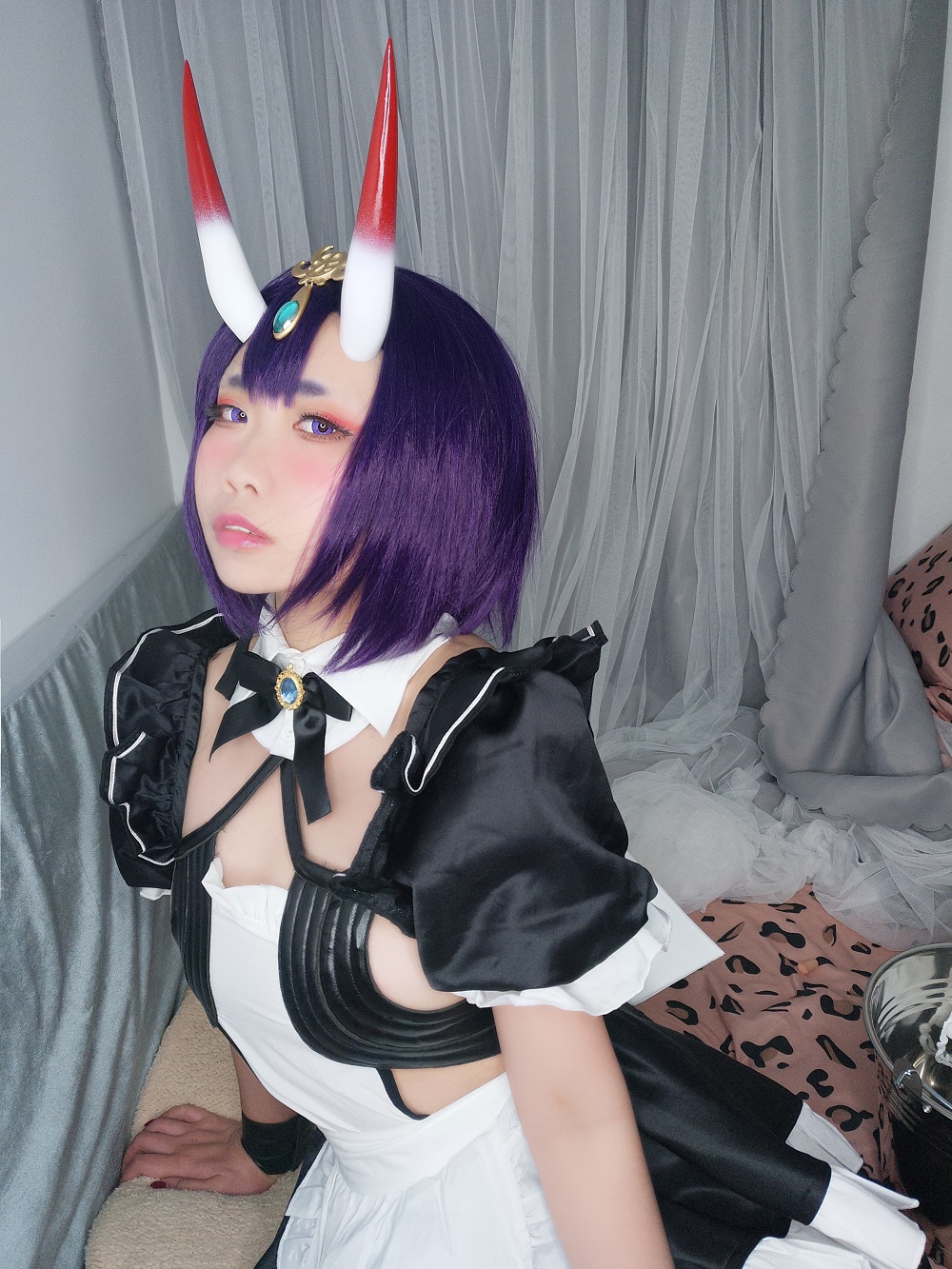 贞子蜜桃-FGO-酒吞童子女仆[20P] COS网红博主 预览2图
