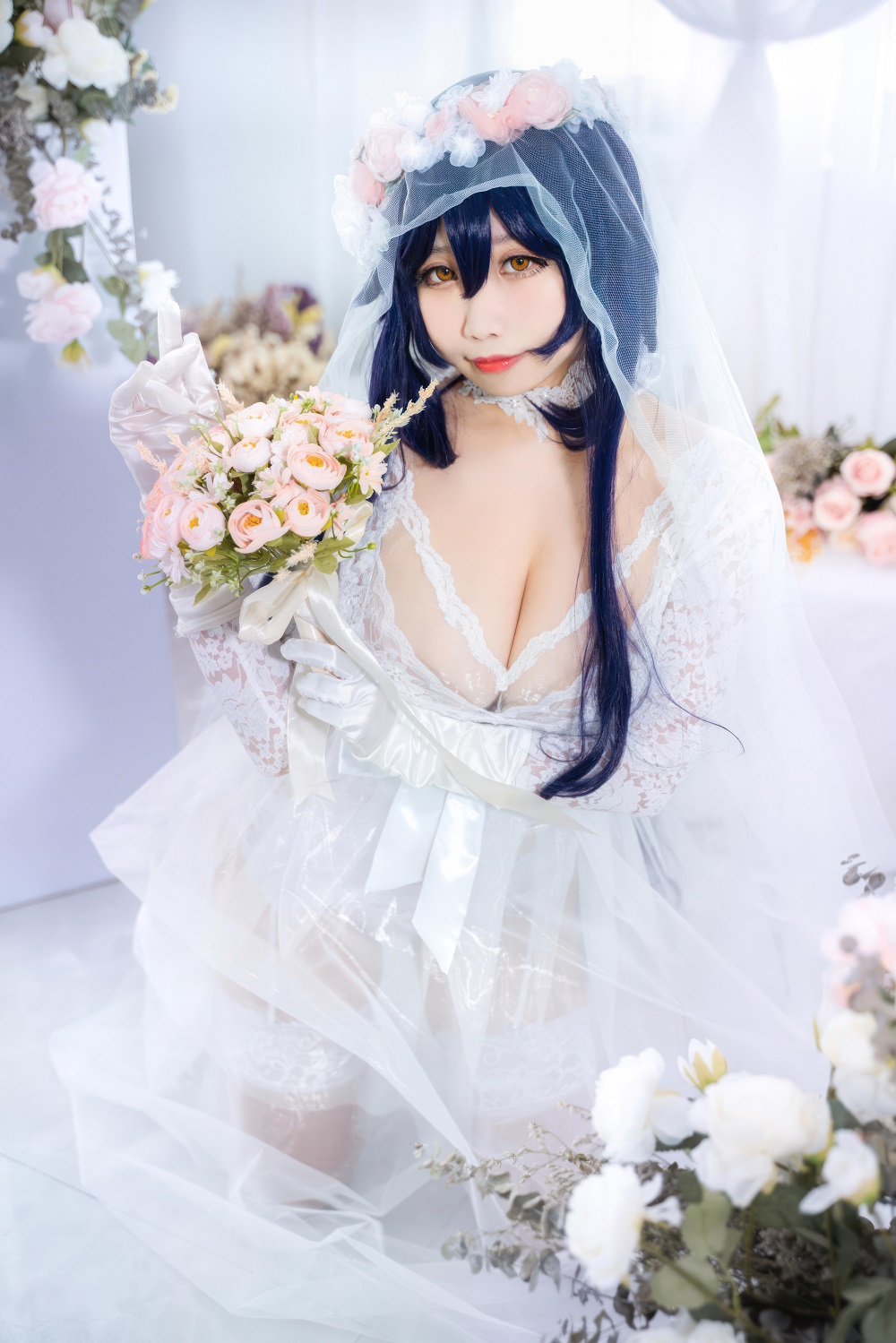 贞子蜜桃-碧蓝航线-吾妻誓约婚纱[18P] COS网红博主 预览1图