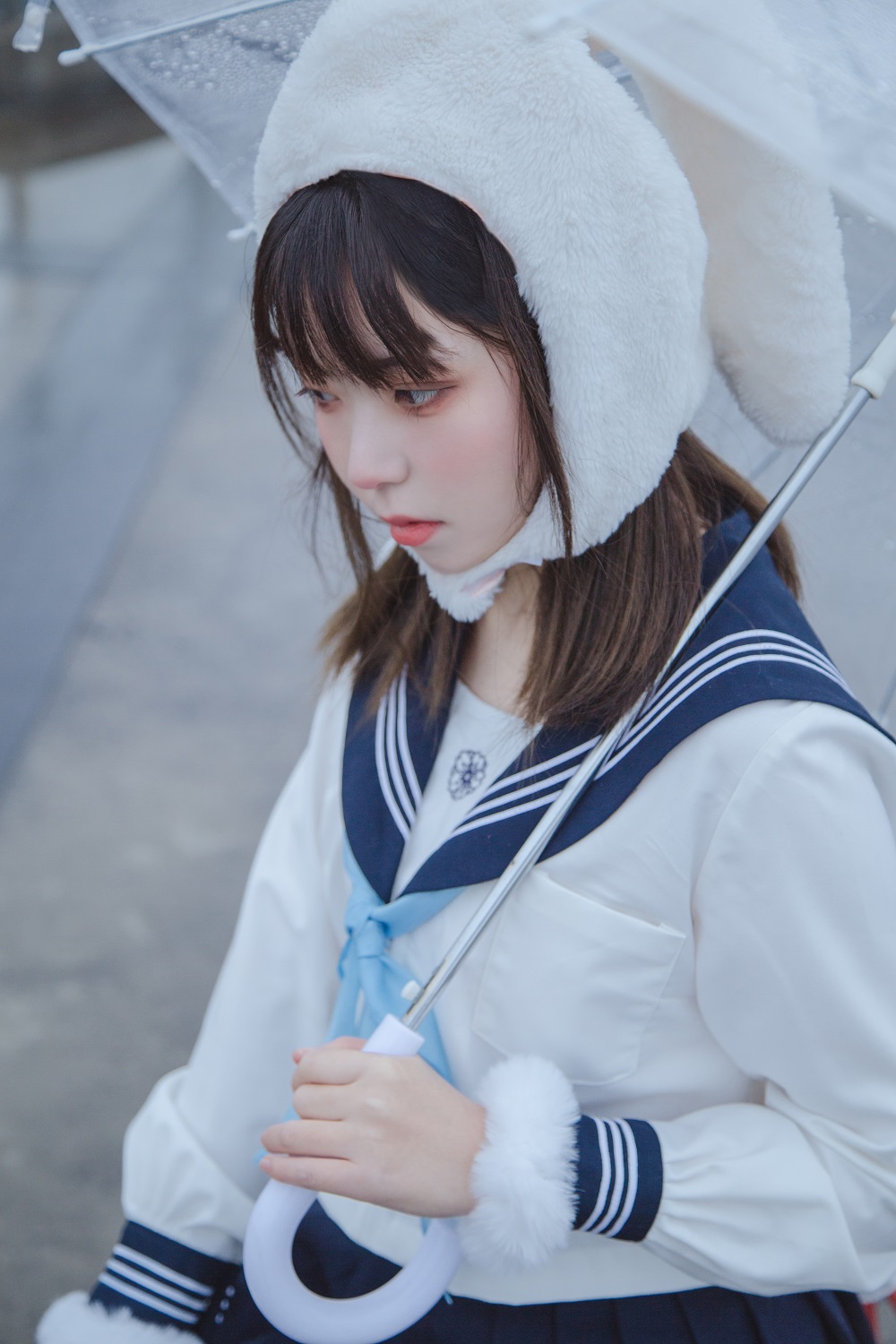 Fushii海堂-兔兔头JK[24P] COS网红博主 预览1图