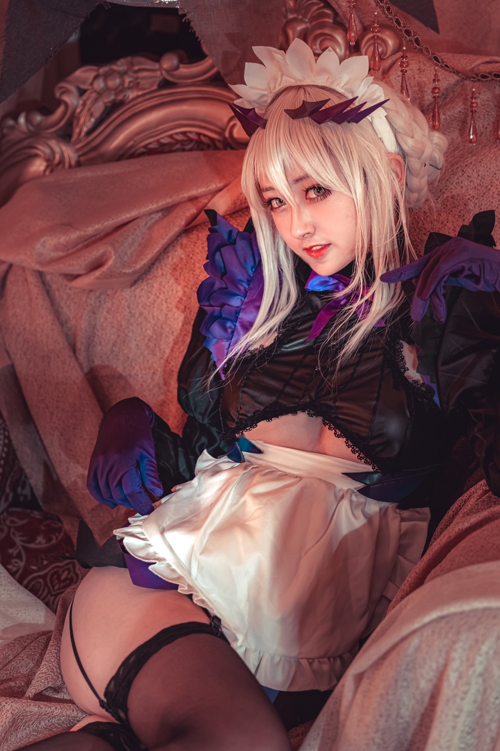 Luisa零纱-FGO-黑枪呆女仆[40P+1V] COS网红博主 预览1图