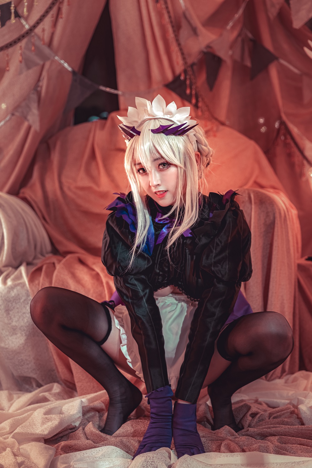 Luisa零纱-FGO-黑枪呆女仆[40P+1V] COS网红博主 预览2图