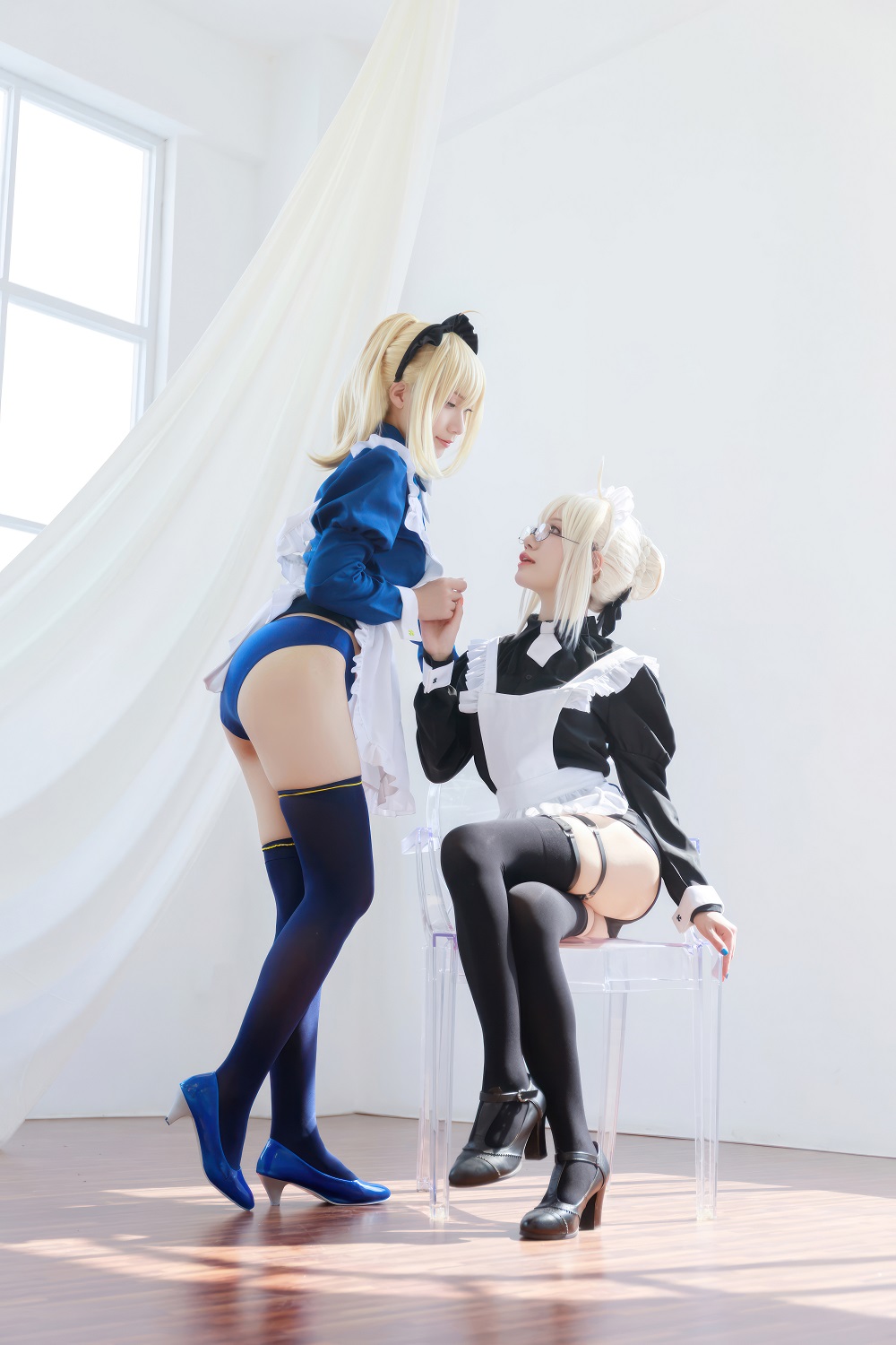 Cien恩恩-FGO-双人黑白枪呆女仆[25P] COS网红博主 预览1图
