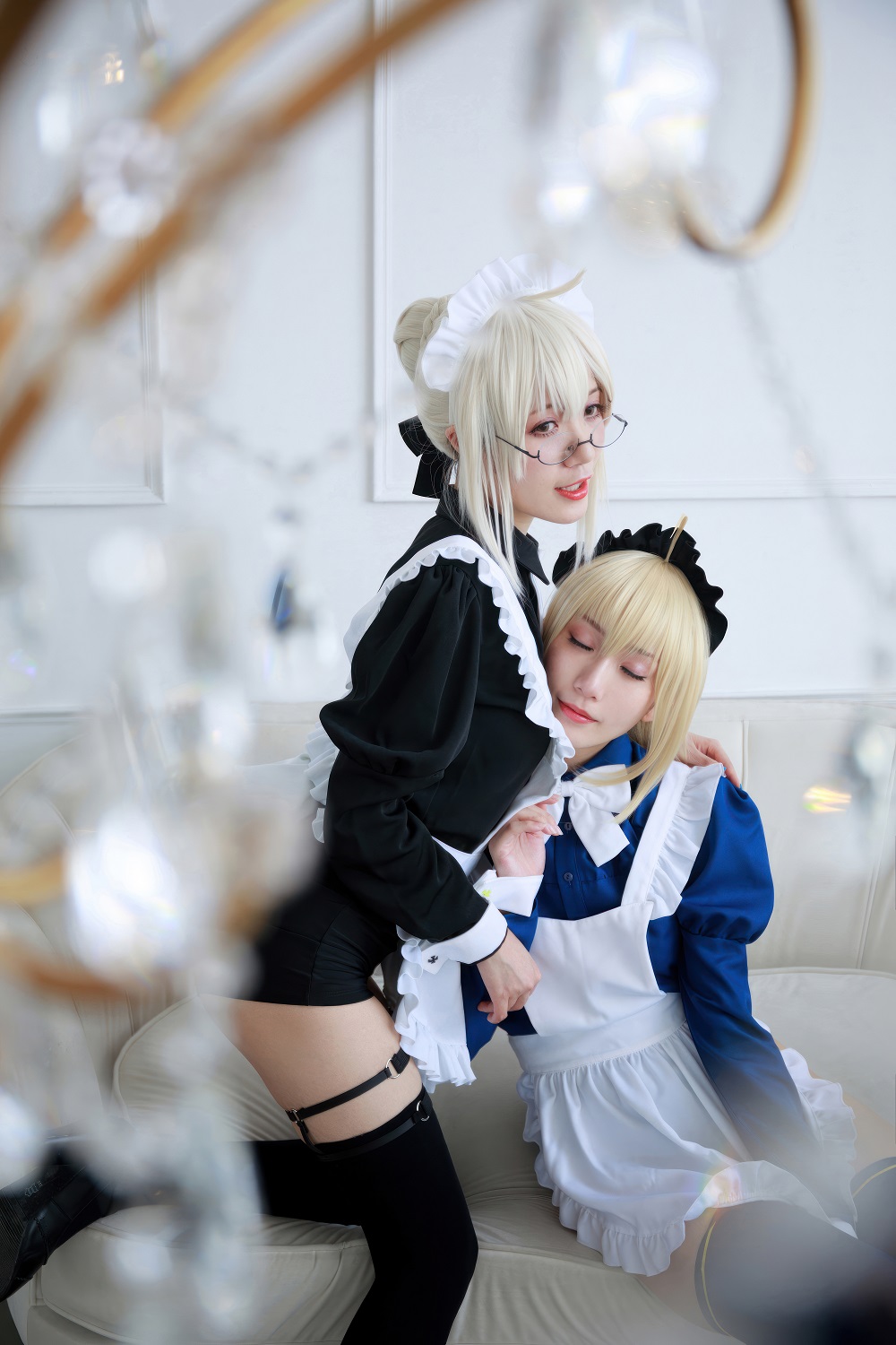 Cien恩恩-FGO-双人黑白枪呆女仆[25P] COS网红博主 预览2图