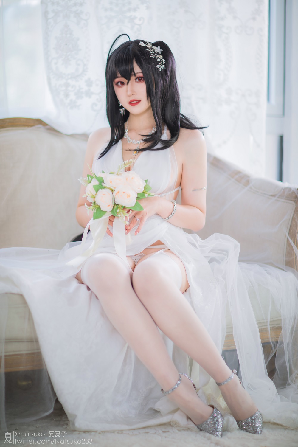 Natsuko夏夏子-碧蓝航线-大凤誓约婚纱[24P] COS网红博主 预览1图
