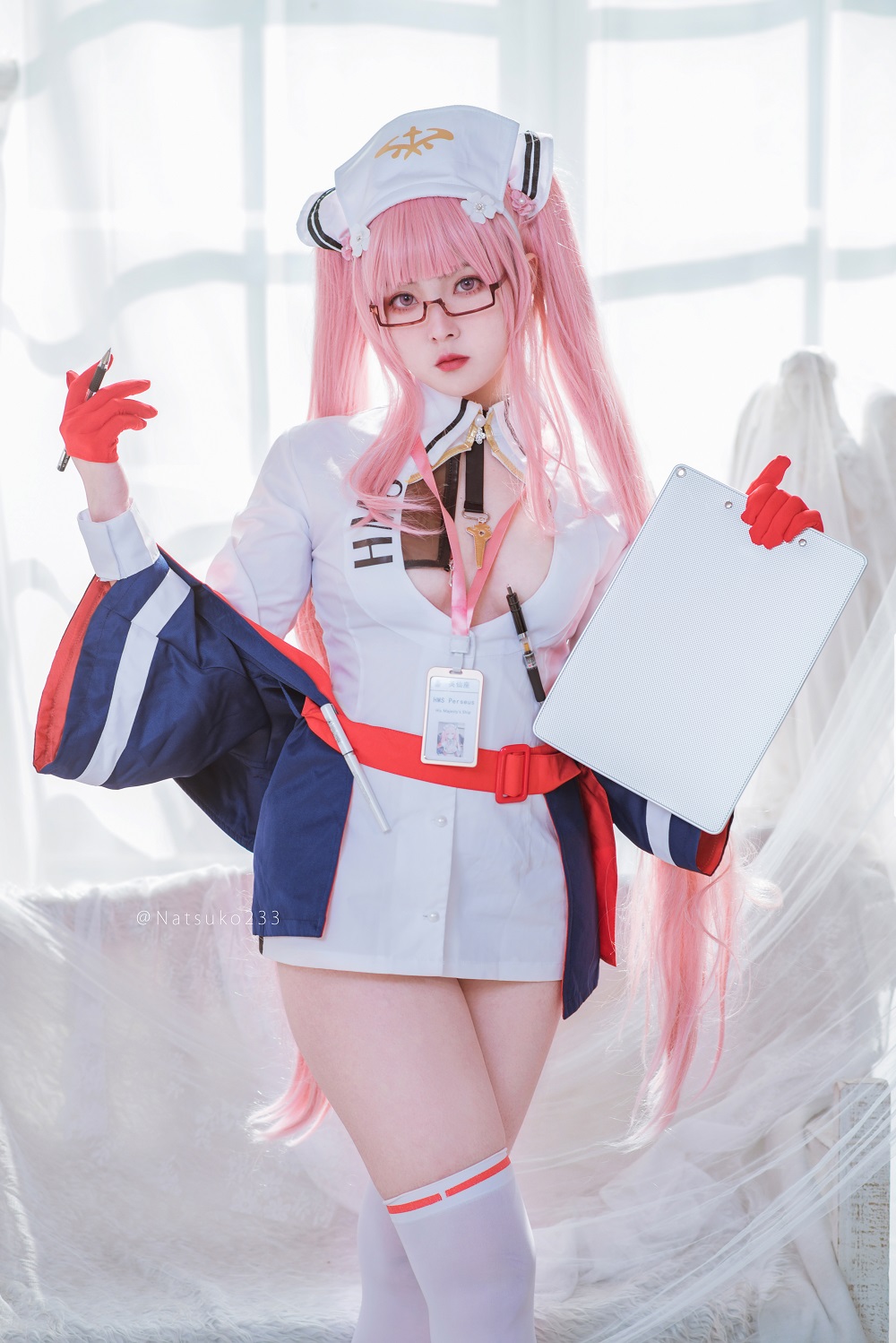 Natsuko夏夏子-碧蓝航线-英仙座护士[25P] COS网红博主 预览2图