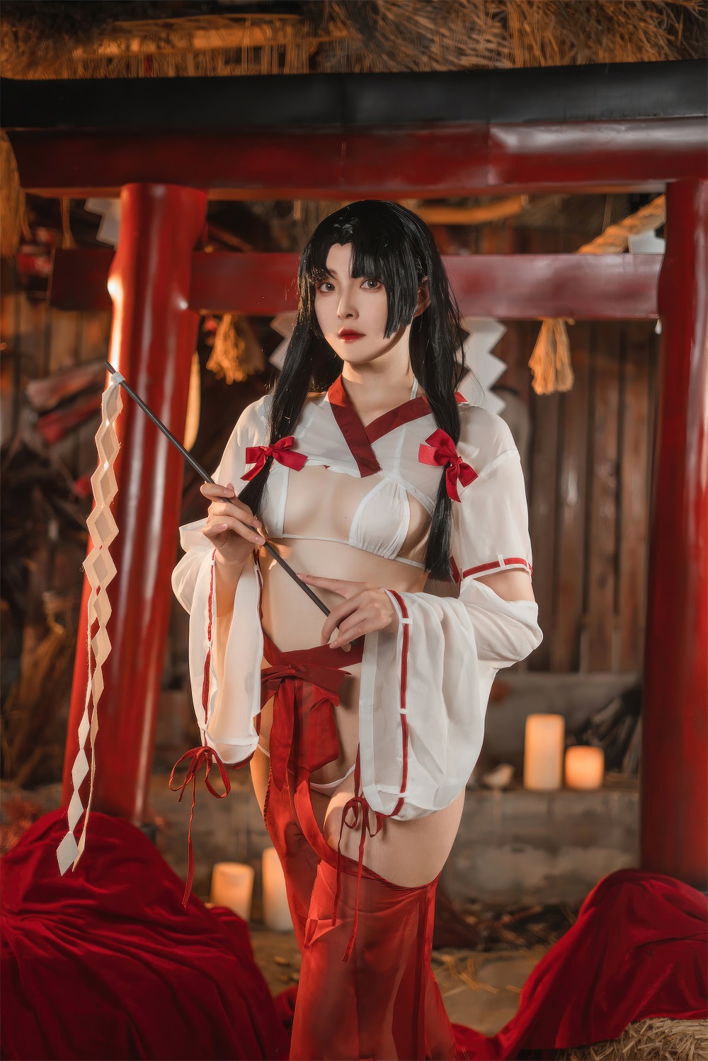 Natsuko夏夏子-祈愿巫女[54P] COS网红博主 预览1图