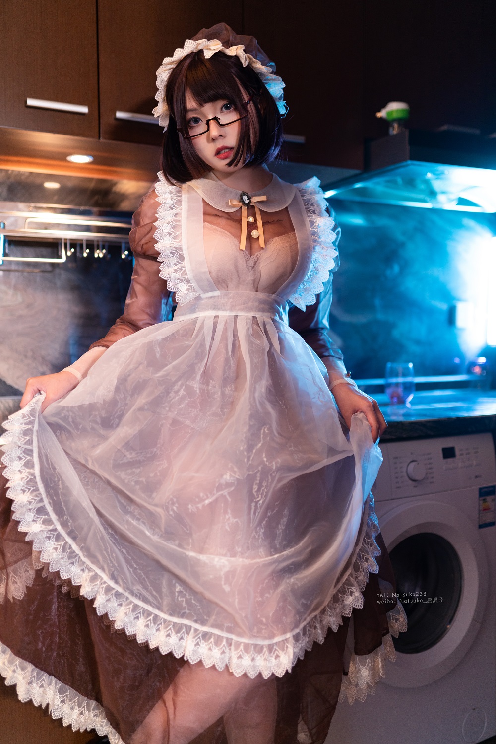 Natsuko夏夏子-透明女仆[76P] COS网红博主 预览1图