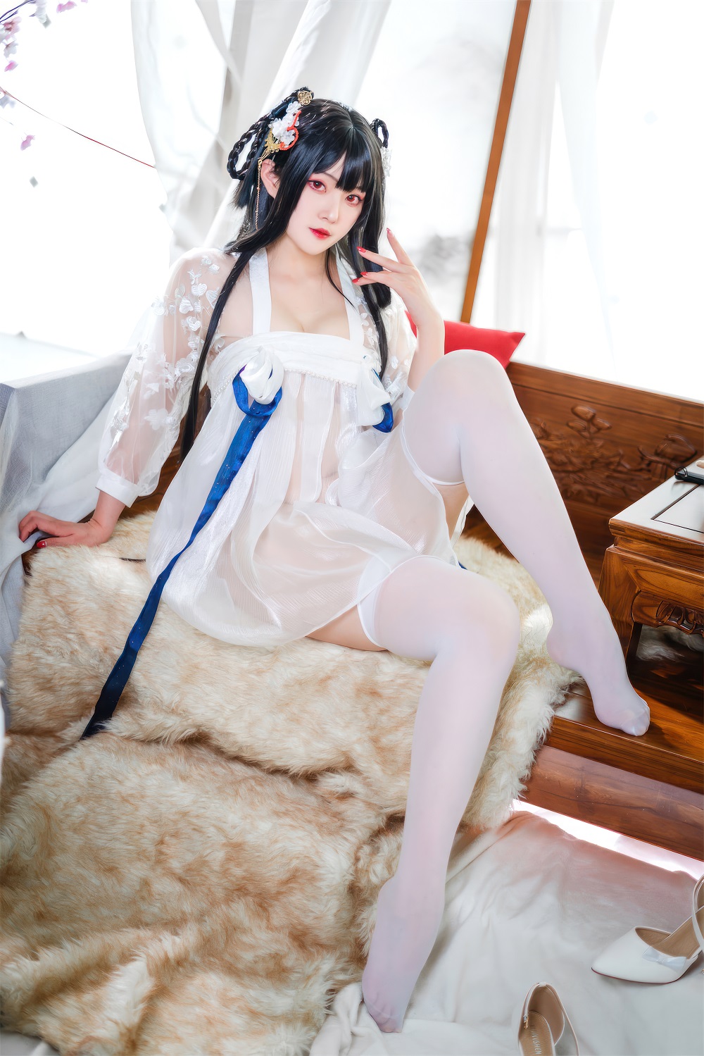 Natsuko夏夏子-碧蓝航线-逸仙·膏发凝脂[62P+1V] COS网红博主 预览2图