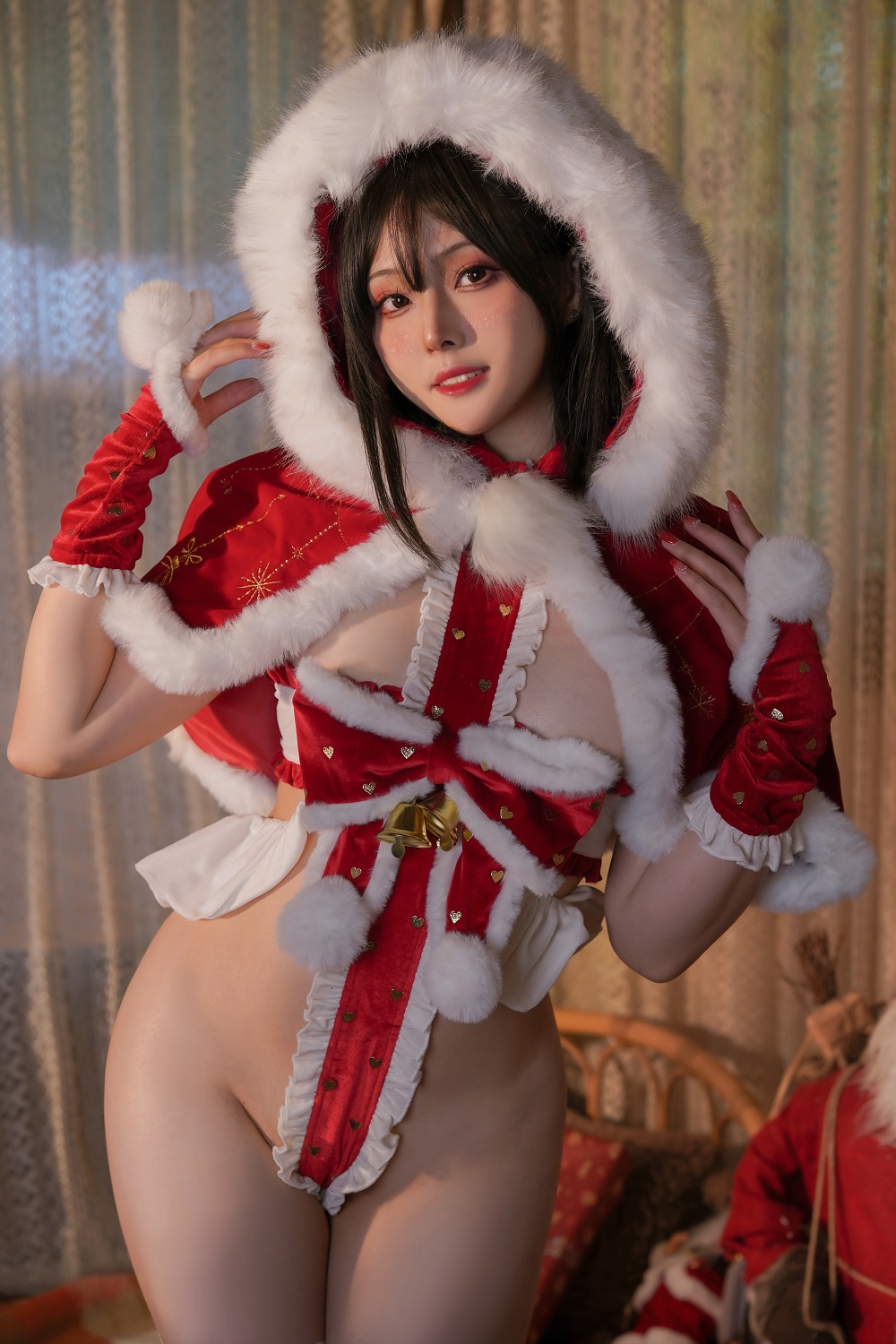 Natsuko夏夏子-圣诞雪精灵[48P+1V] COS网红博主 预览1图
