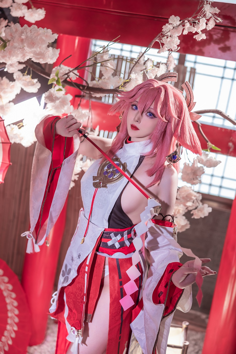 Natsuko夏夏子-原神-八重神子·缘结御守[91P] COS网红博主 预览1图