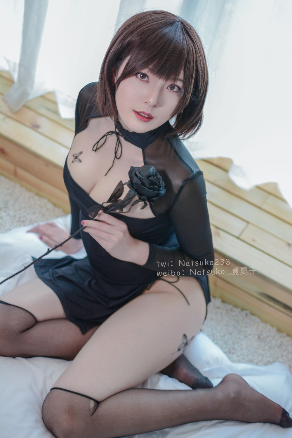 Natsuko夏夏子-开胸旗袍[18P] COS网红博主 预览1图