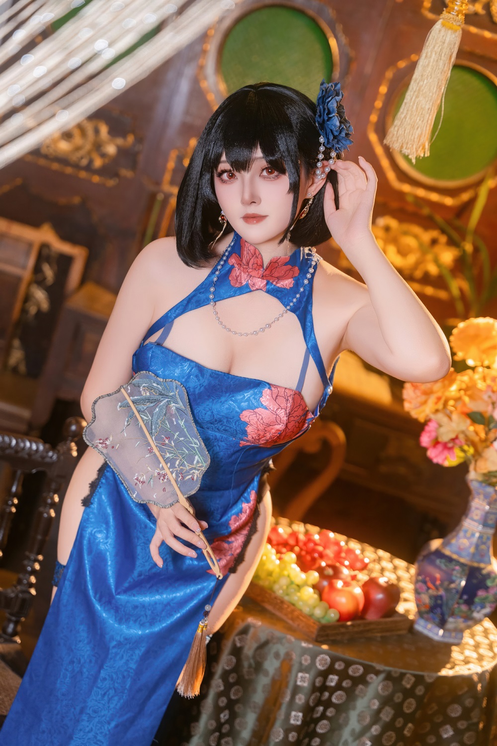 Natsuko夏夏子-碧蓝航线-建武旗袍[90P] COS网红博主 预览1图