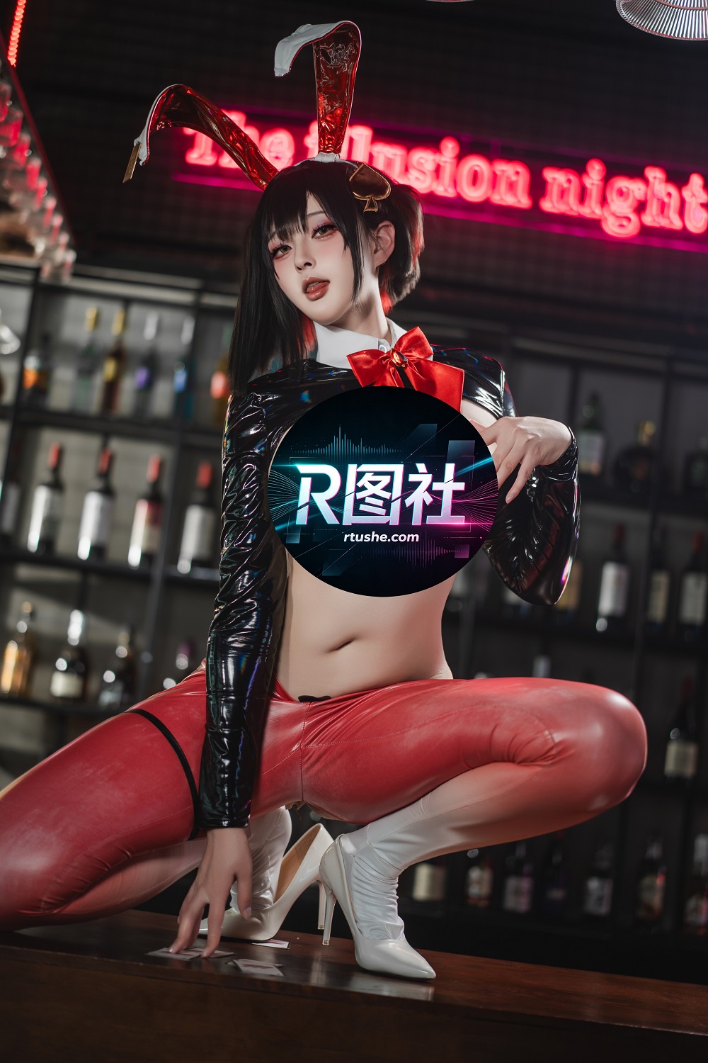 Natsuko夏夏子-Nikke胜利女神-露姬·逆兔女郎[63P] COS网红博主 预览2图