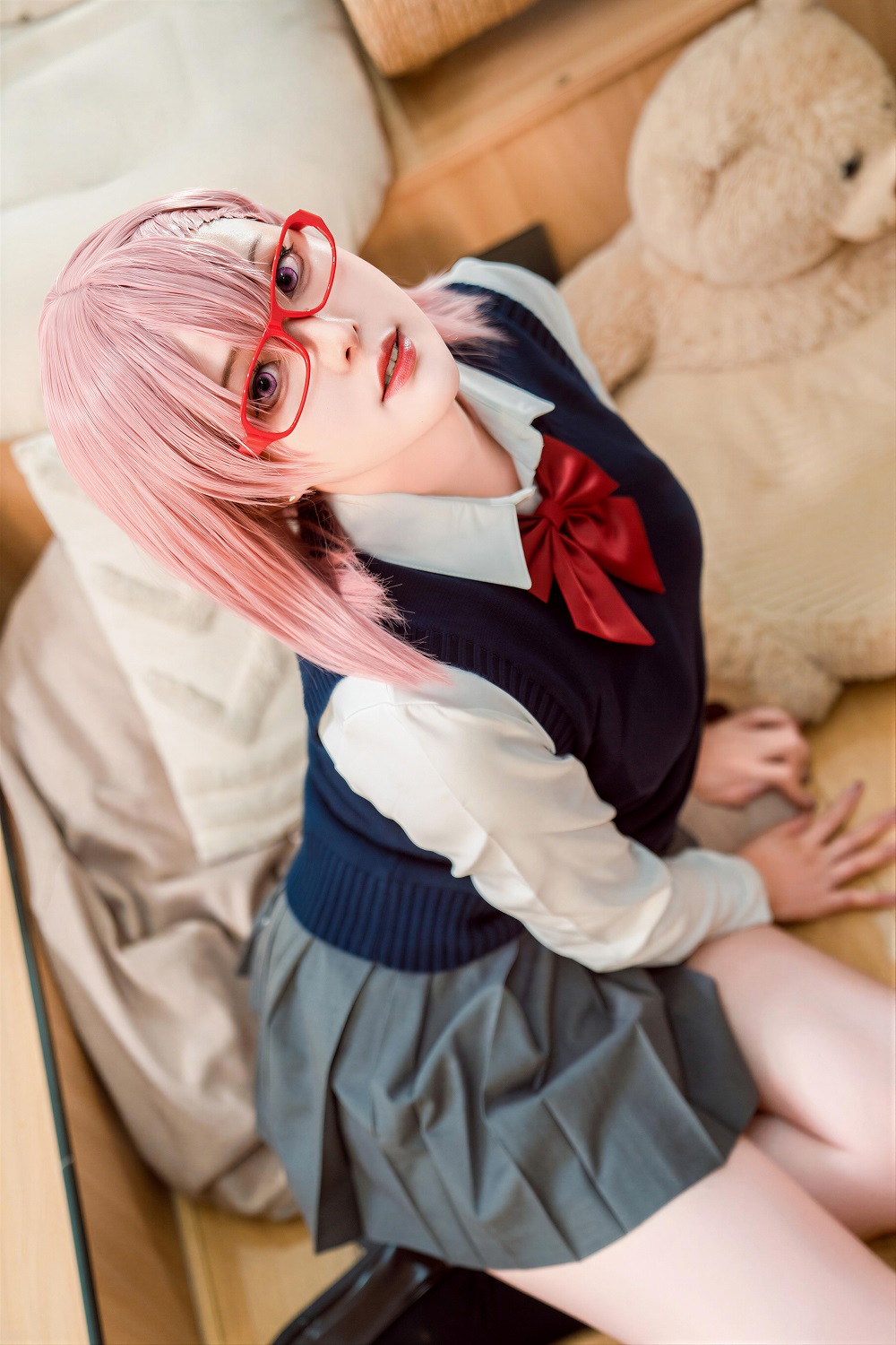 Natsuko夏夏子-2.5次元的诱惑-天乃莉莉纱校服[25P] COS网红博主 预览2图