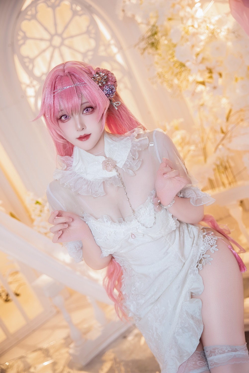 Natsuko夏夏子-Nikke胜利女神-桃乐丝旗袍[78P] COS网红博主 预览2图