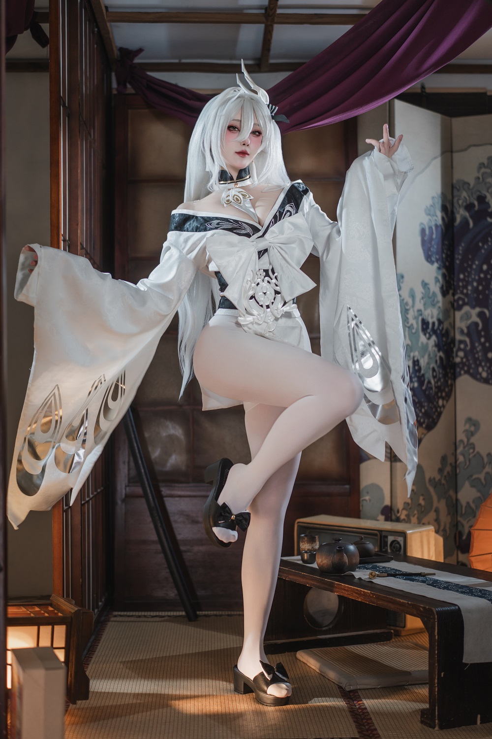 Natsuko夏夏子-碧蓝航线-白凤和服[87P] COS网红博主 预览1图