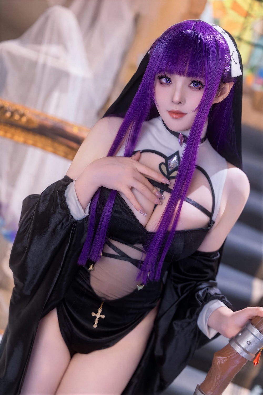 Natsuko夏夏子-葬送的芙莉莲-菲伦修女[123P+6V] COS网红博主 预览1图
