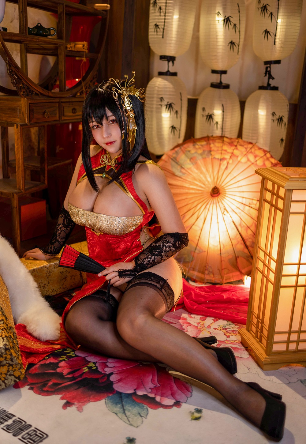 KANEKO咔喵-碧蓝航线-大凤旗袍[23P] COS网红博主 预览2图
