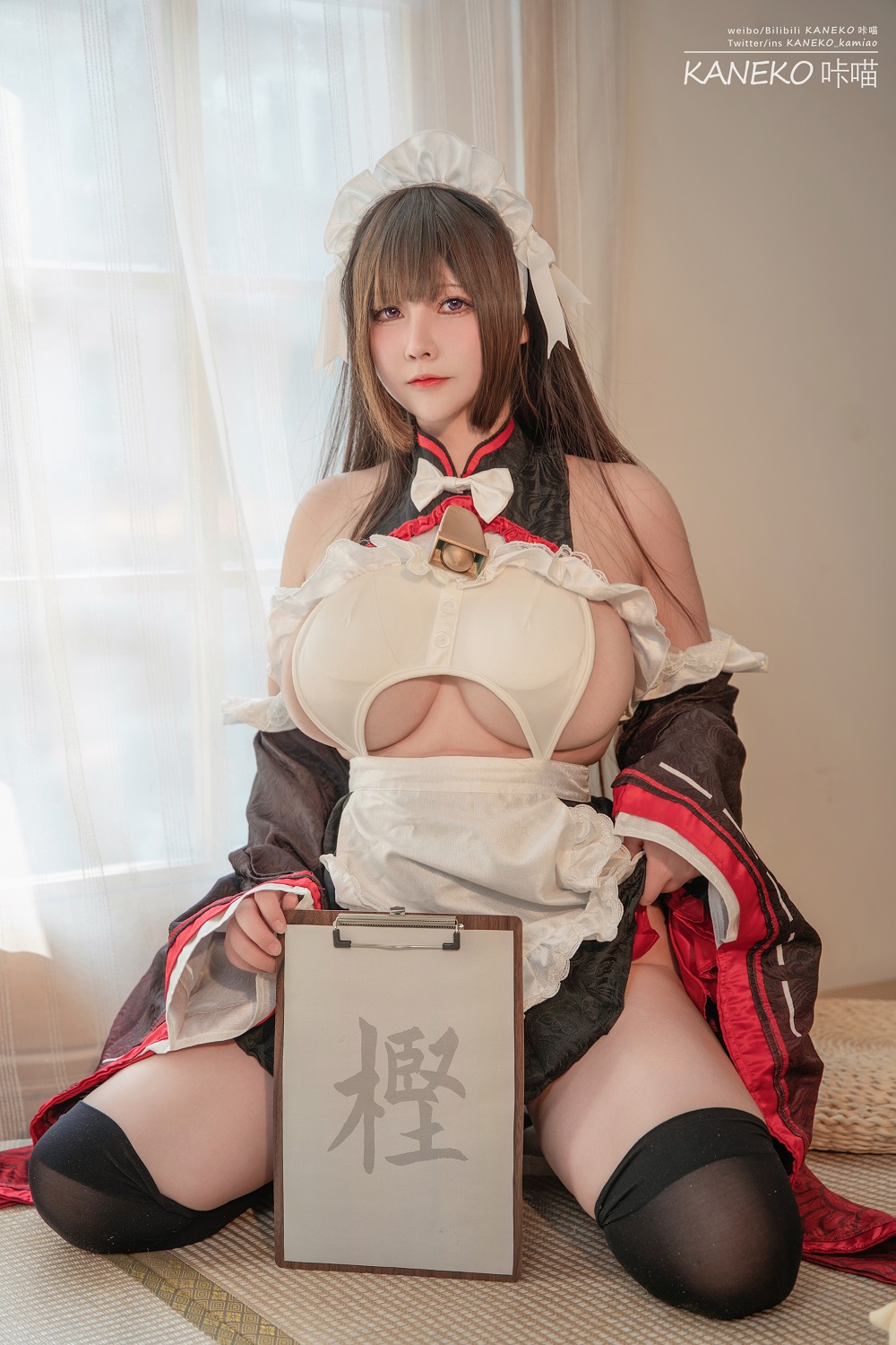 KANEKO咔喵-碧蓝航线-樫野牛牛女仆[35P+2V] COS网红博主 预览2图