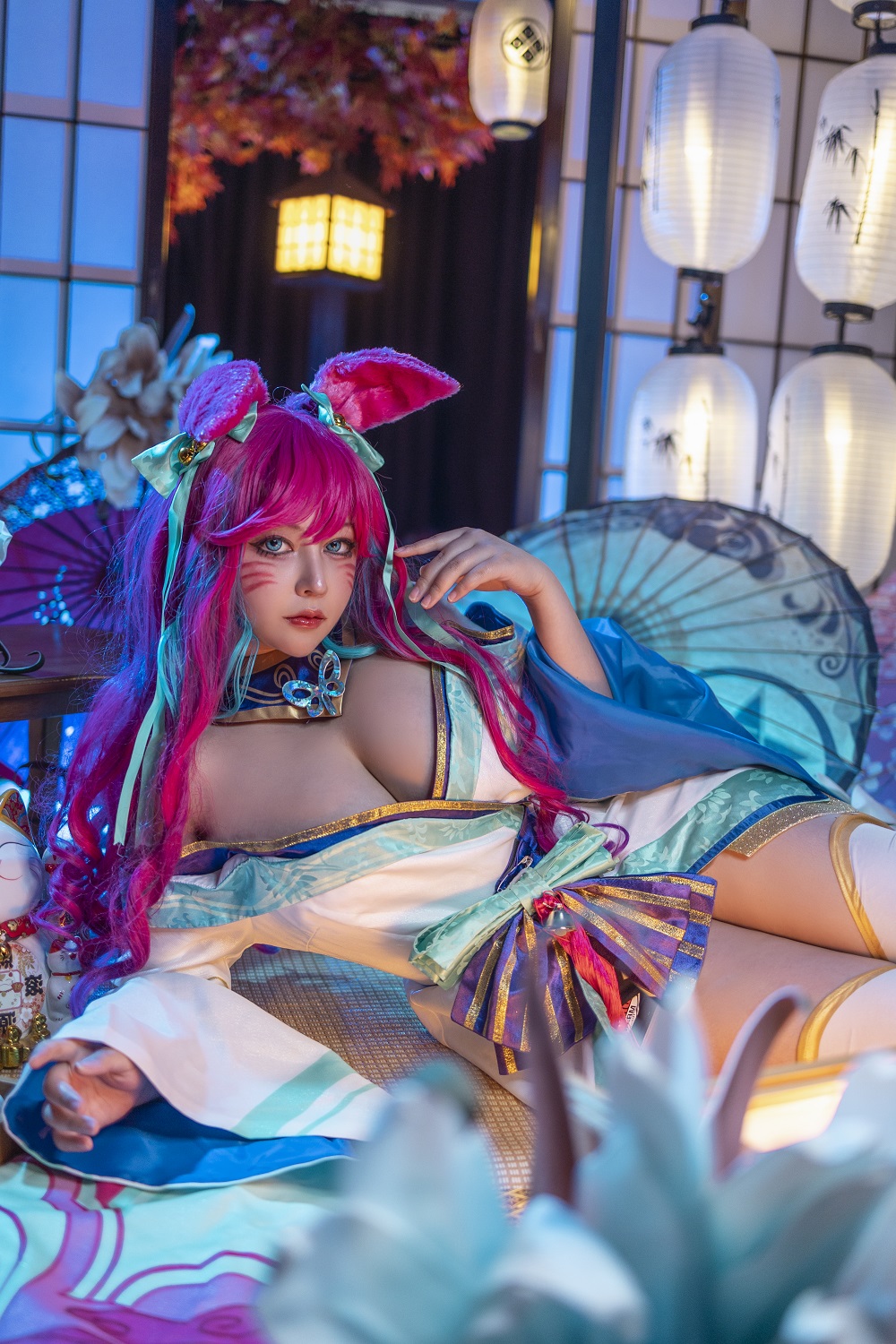 KANEKO咔喵-英雄联盟-阿狸·灵魂莲华[17P+1V] COS网红博主 预览2图