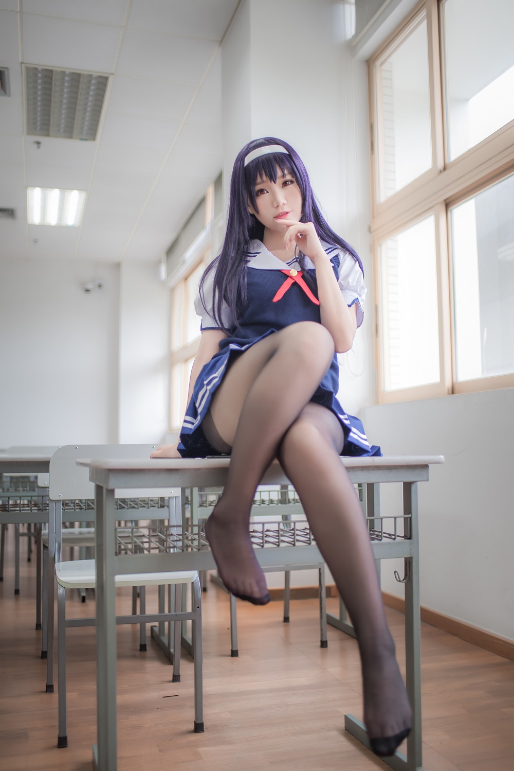 白金Saki-JK美丝校服[29P] COS网红博主 预览1图