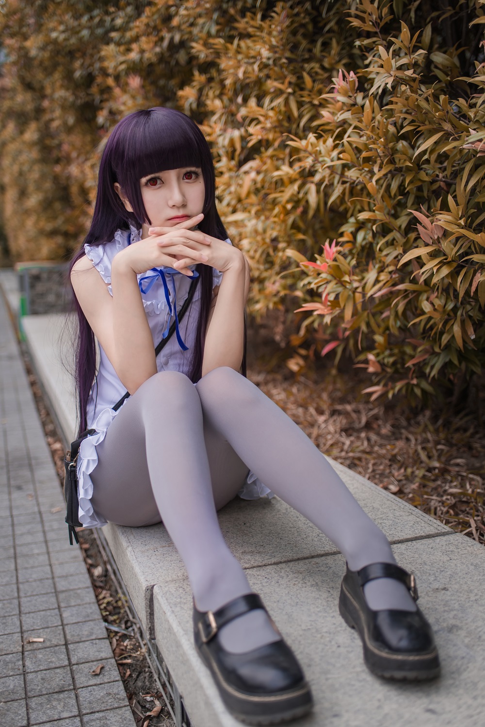 白金Saki-我的妹妹哪有这么可爱-五更琉璃校服[20P] COS网红博主 预览2图