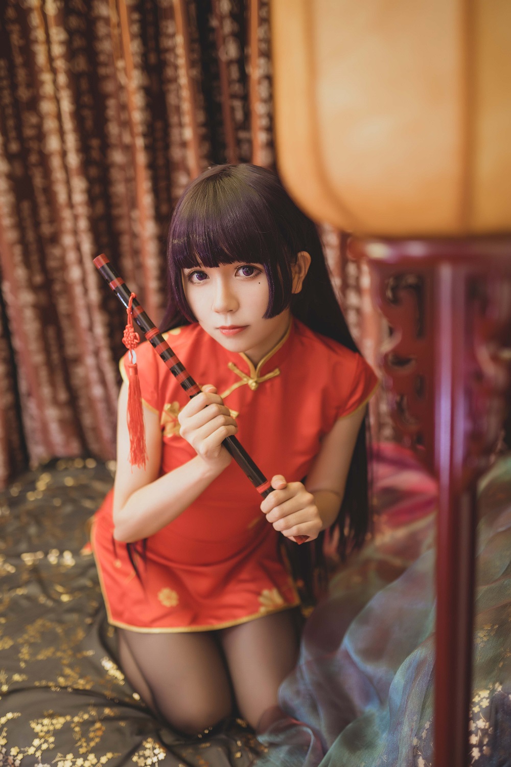 白金Saki-我的妹妹哪有这么可爱-五更琉璃旗袍[9P] COS网红博主 预览2图