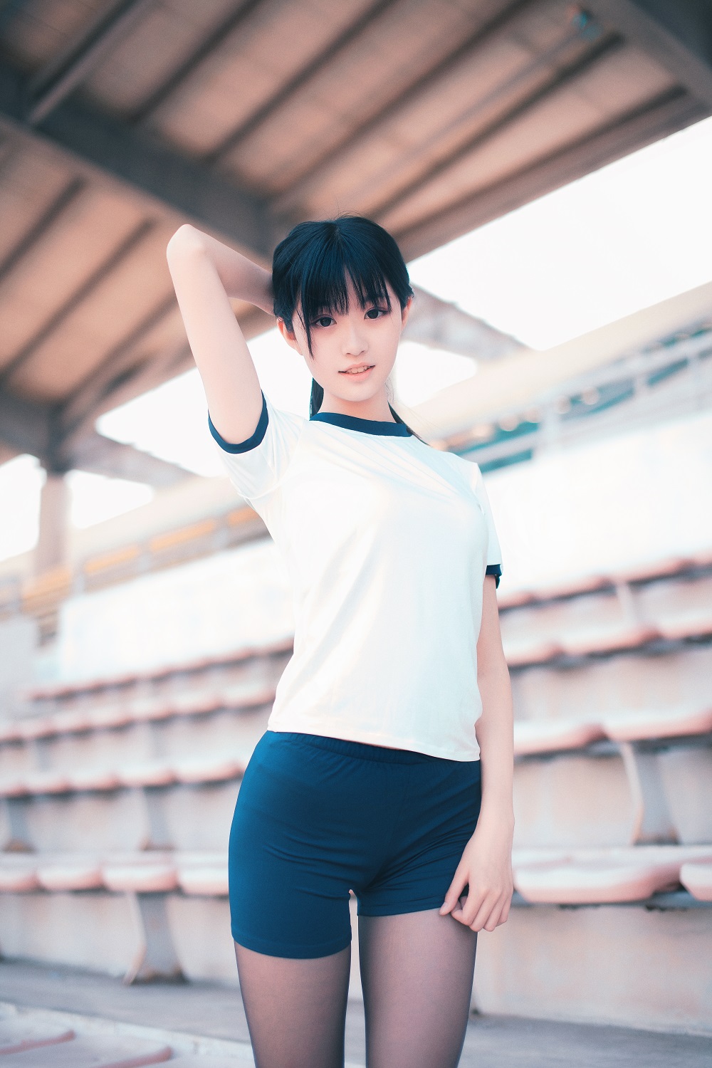 沧霁桔梗-体操服[53P] COS网红博主 预览1图