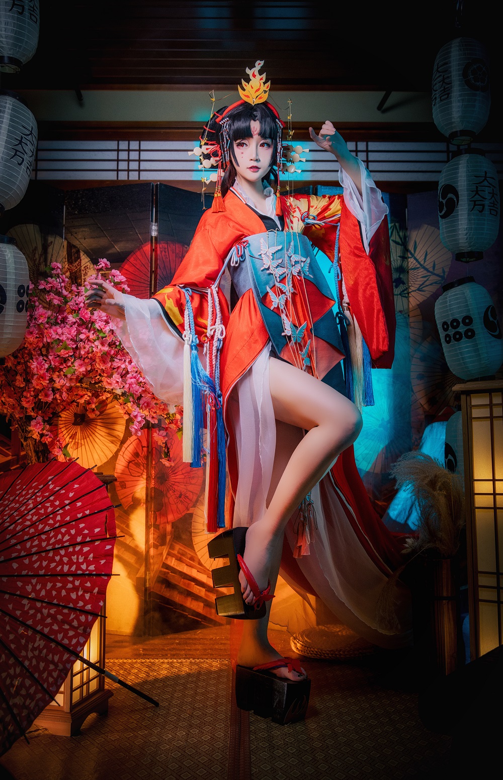 yui金鱼-阴阳师-不知火·蝶步韶华[14P] COS网红博主 预览2图