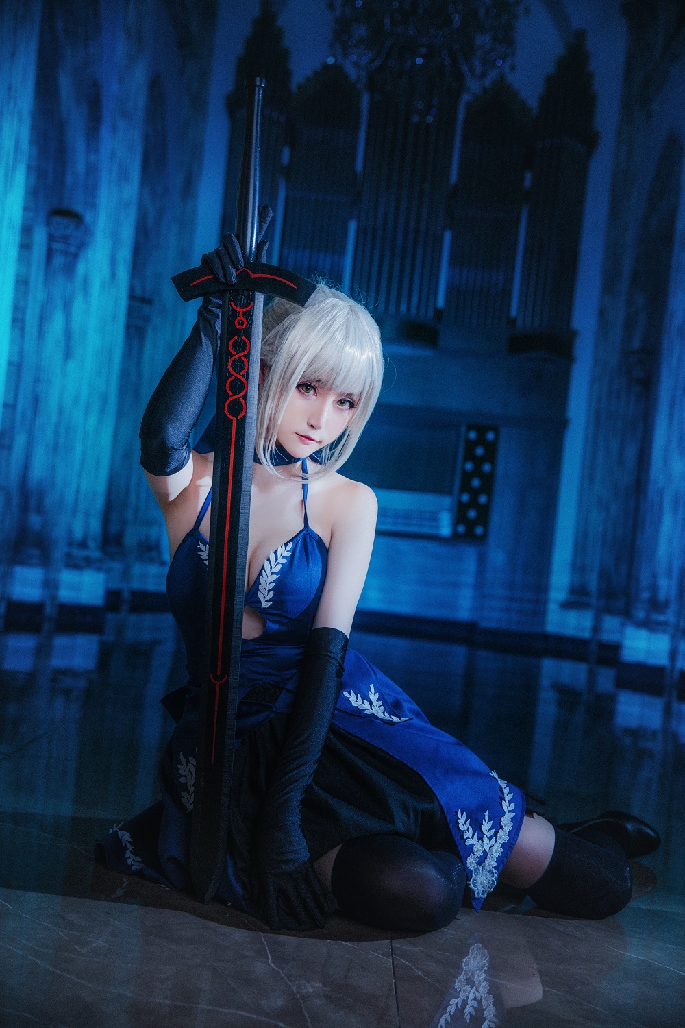 yui金鱼-FGO-黑Saber一破[11P] COS网红博主 预览2图