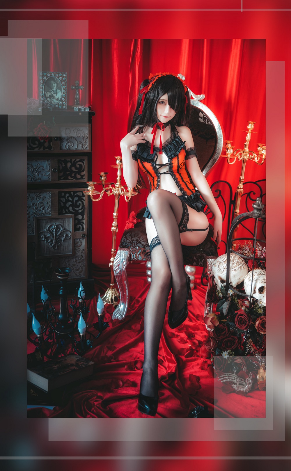 yui金鱼-约会大作战-时崎狂三手办内衣[16P] COS网红博主 预览1图