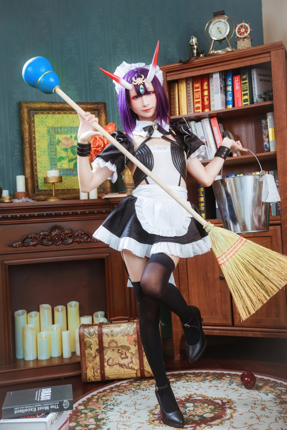 贝儿酱Miki-FGO-酒吞童子女仆[26P] COS网红博主 预览1图