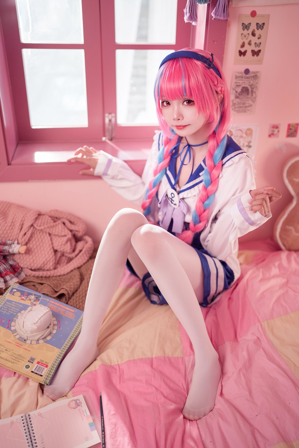 艾西Aiwest-Hololive-凑阿库娅私服[55P] COS网红博主 预览1图