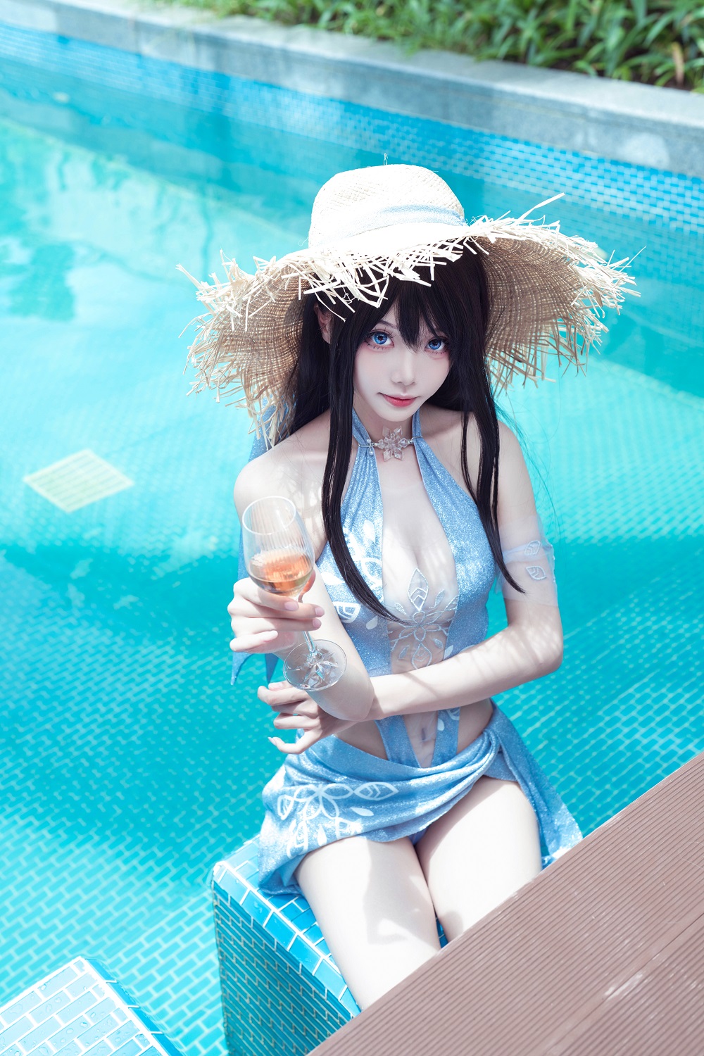 艾西Aiwest-永劫无间-顾清寒泳装[18P] COS网红博主 预览2图