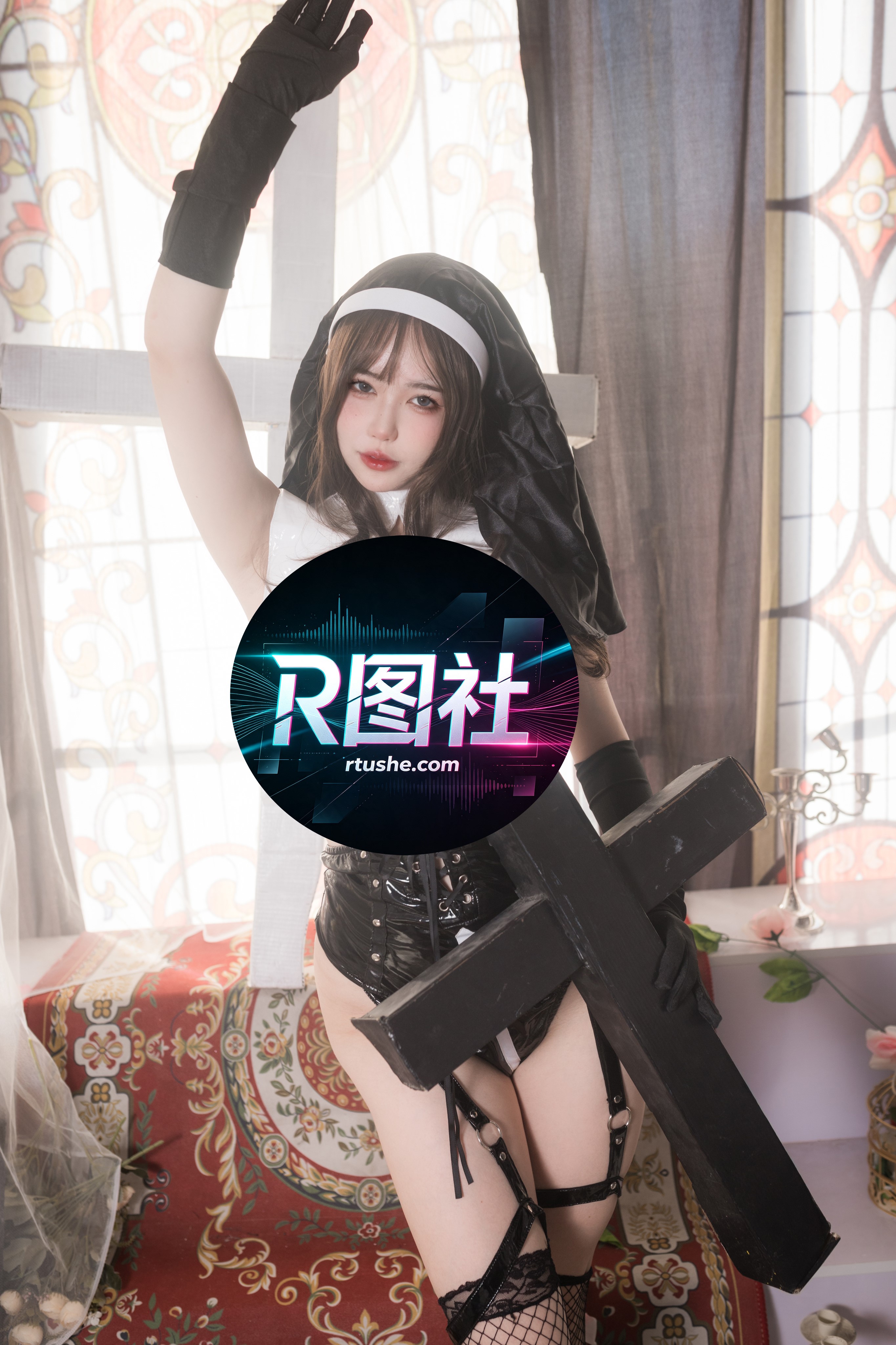 Tina很妖孽呀-万圣节限定修女[72P+3V] COS网红博主 预览2图