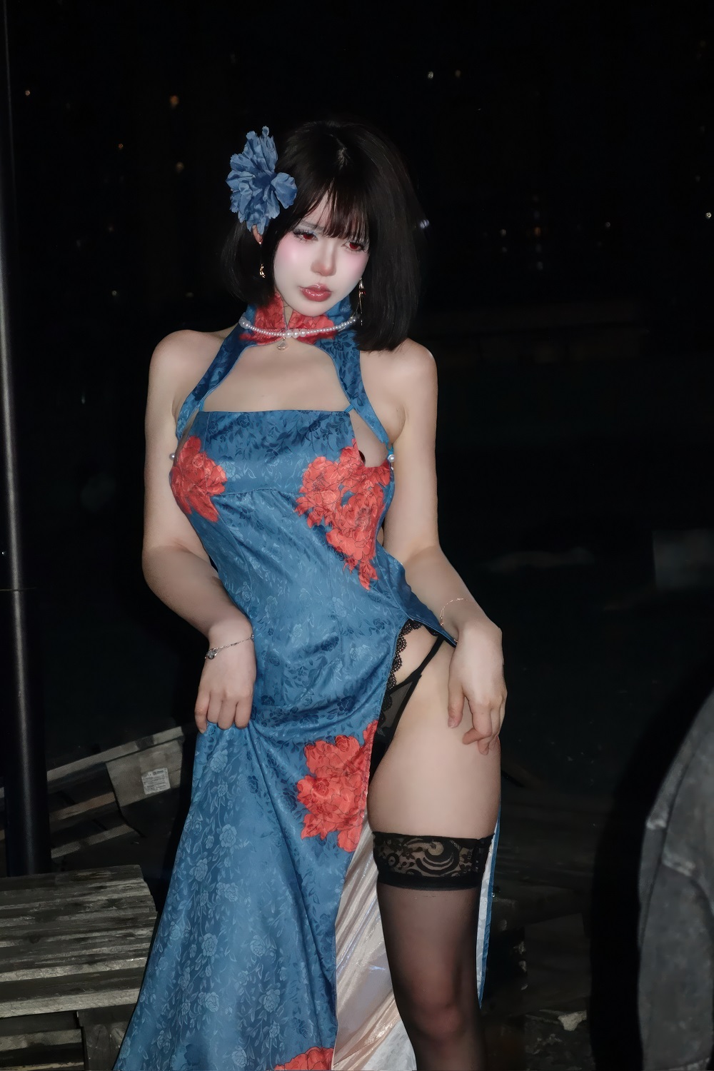 Tina很妖孽呀-碧蓝航线-建武旗袍[39P] COS网红博主 预览1图
