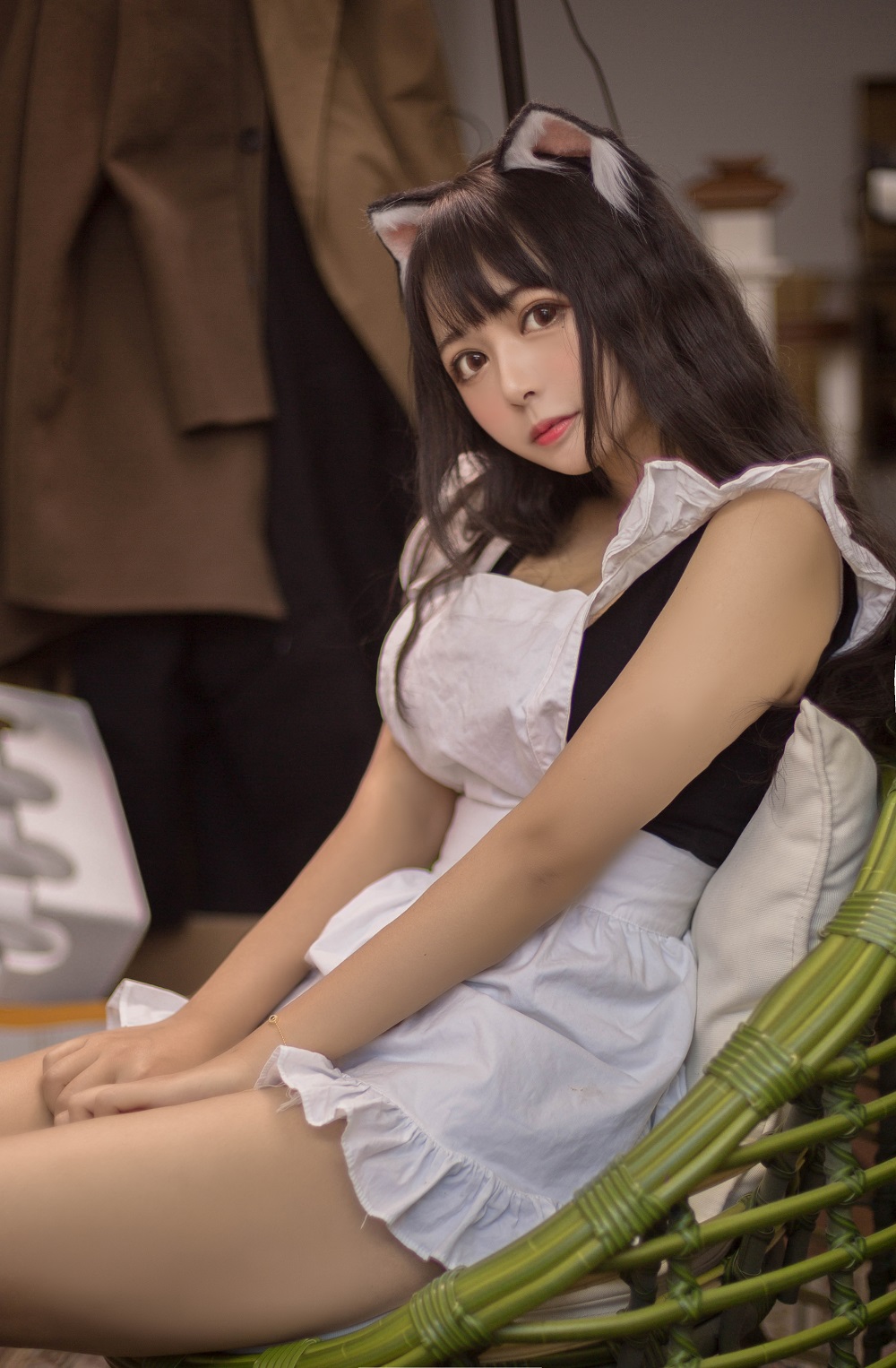 黑猫猫-猫娘厨房[11P] COS网红博主 预览1图