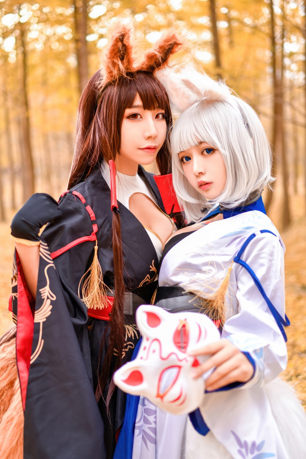 黑猫猫&穆零Mu0-碧蓝航线-赤城&加贺[17P] COS网红博主 预览2图