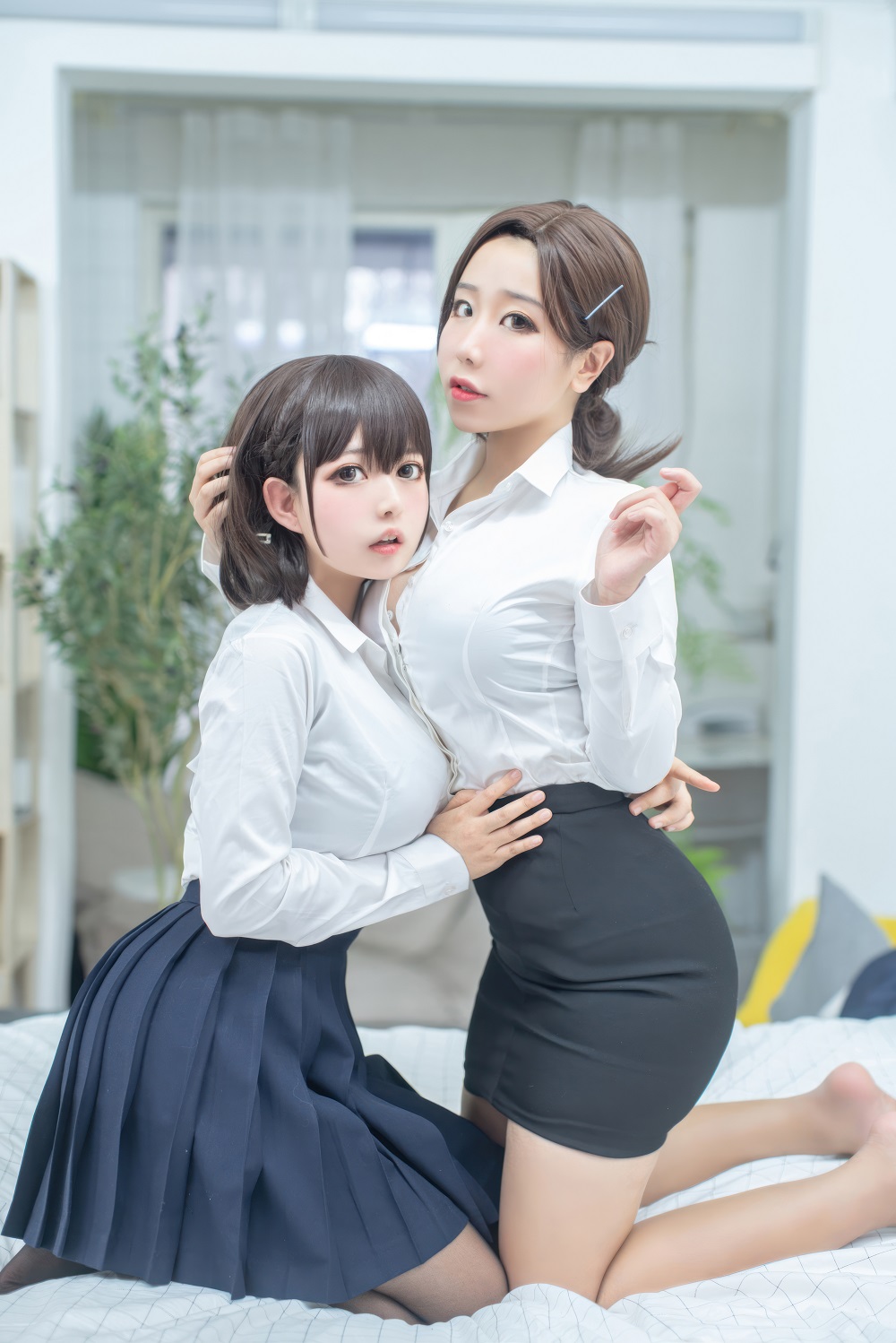 黑猫猫&穆零Mu0-星期一的丰满1-制服OL[122P] COS网红博主 预览2图