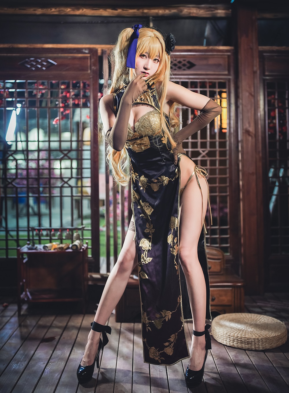 黑川-艳娘幻梦谭-金莲旗袍[58P] COS网红博主 预览2图