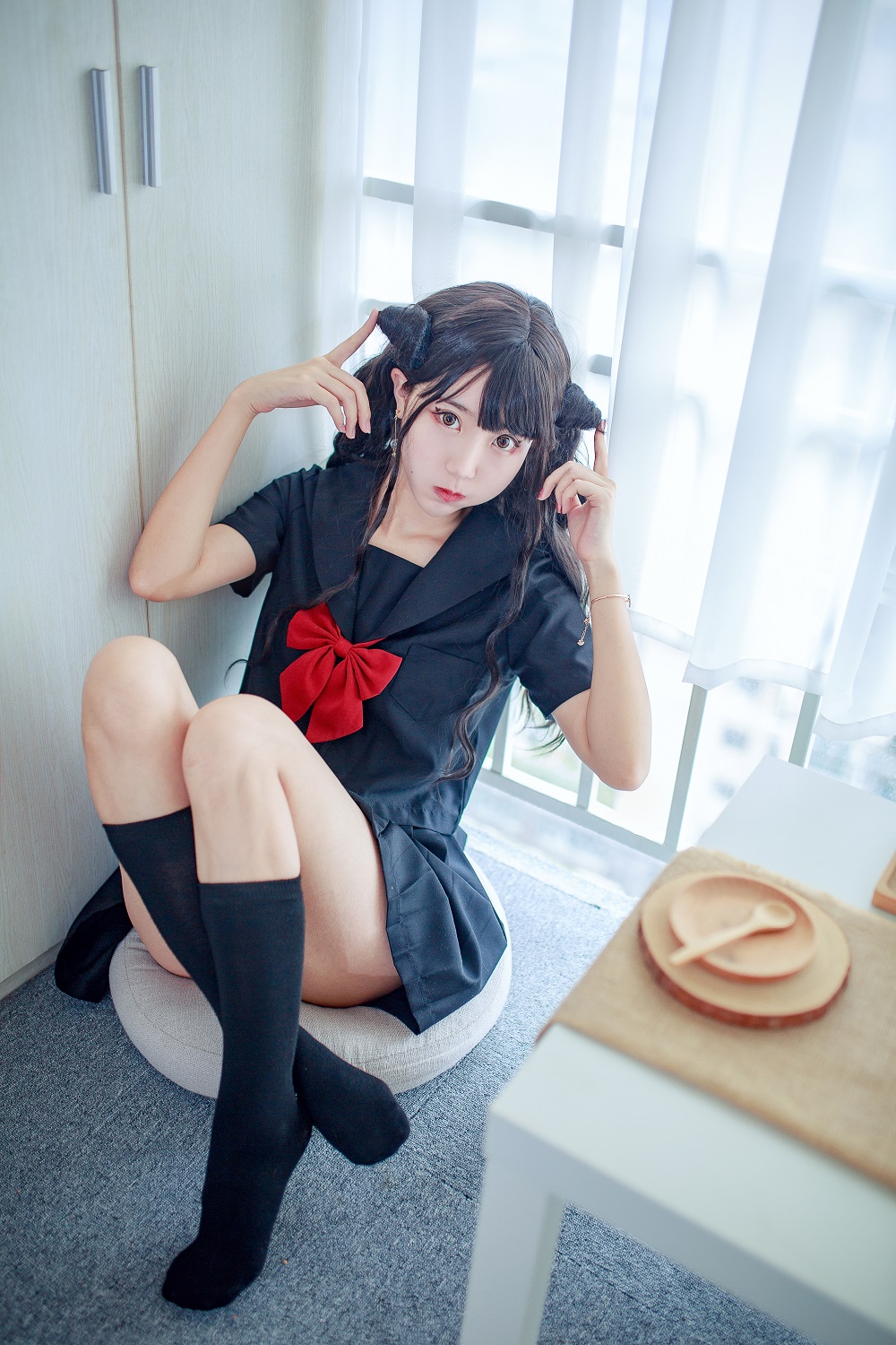 黑川-小恶魔JK制服[32P] COS网红博主 预览1图