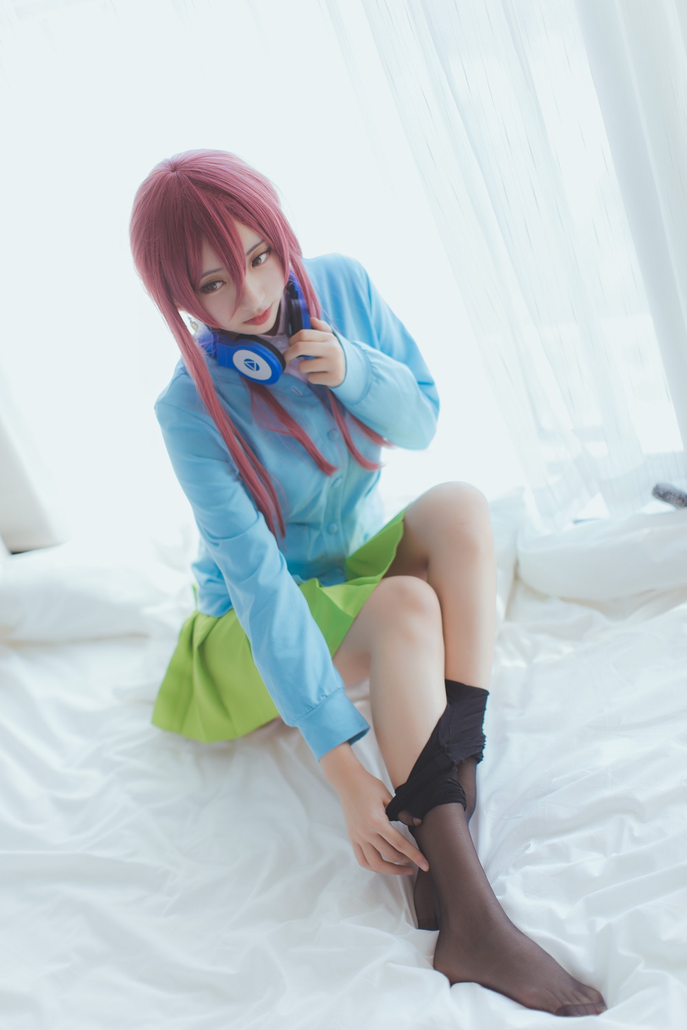 黑川-五等分的新娘-中野三玖[42P] COS网红博主 预览1图